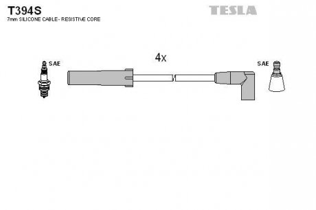 Комплект кабелiв запалювання TESLA T394S (фото 1)