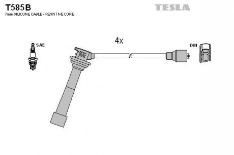 Комплект кабелей зажигания TESLA T585B (фото 1)