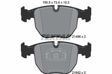 Тормозные колодки BMW X3(E83) "F "03-11 TEXTAR ="2148604" (фото 1)