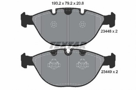 Тормозные колодки BMW X5(E70,F15)/X6(E71,F16) "F "06>> TEXTAR ="2344801" (фото 1)