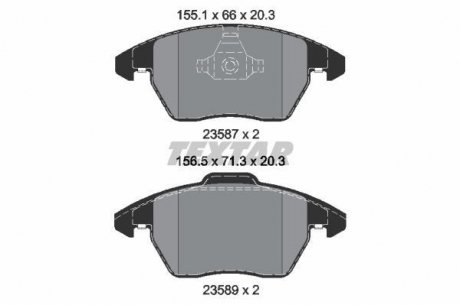 Комплект тормозных колодок из 4 шт. дисков TEXTAR 2358704