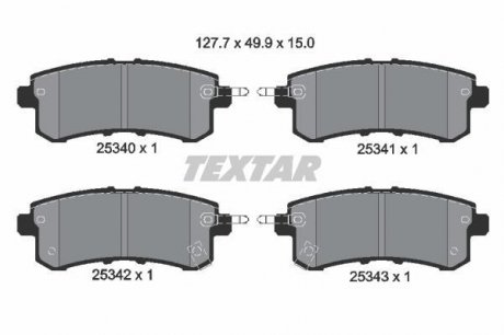 Тормозные колодки дисковые TEXTAR 2534001 (фото 1)
