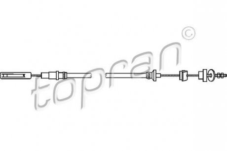 Трос, управление сцеплением TOPRAN / HANS PRIES 102853