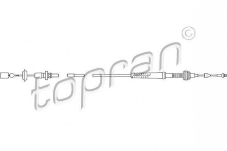 Трос газа TOPRAN / HANS PRIES 103081 (фото 1)