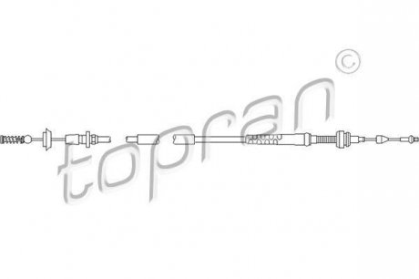 Трос педалі газу TOPRAN / HANS PRIES 109 853 (фото 1)