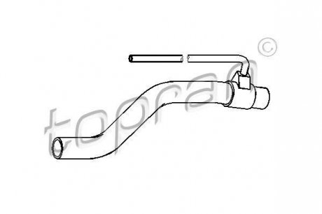 Шланг радиатора (система охлаждения) TOPRAN / HANS PRIES 111978