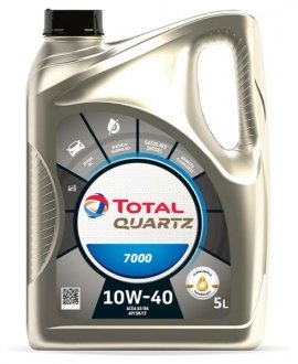 Масло моторное Quartz 7000 10W-40 (5 л) TOTAL 203703 (фото 1)