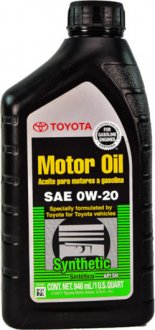 Олія моторна / Lexus / Daihatsu Synthetic Motor Oil 0W-20 (1 л) TOYOTA 002790wqte (фото 1)