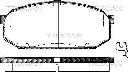 Тормозные колодки передние mazda 323 2.0 v6 94-98 TRISCAN 811050187