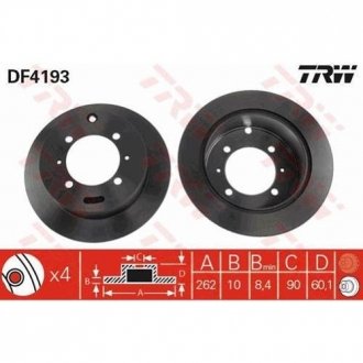 Тормозной диск TRW DF4193 (фото 1)
