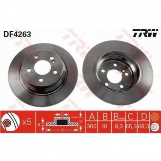 Гальмівний диск TRW DF4263 (фото 1)