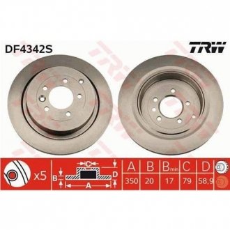 Тормозной диск TRW DF4342S