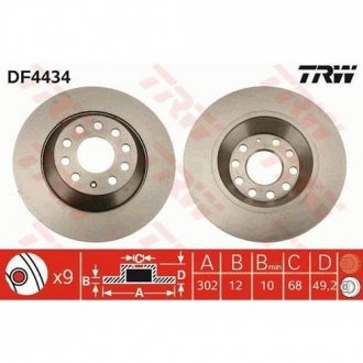 Гальмівний диск TRW DF4434 (фото 1)