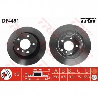 Тормозной диск TRW DF4451 (фото 1)