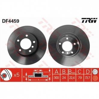 Тормозной диск TRW DF4459 (фото 1)