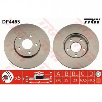 Тормозной диск TRW DF4465 (фото 1)