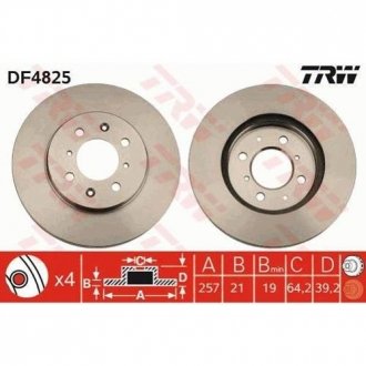 Тормозной диск TRW DF4825