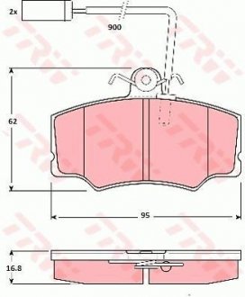 Тормозные колодки дисковые ALFA ROMEO 33 TRW GDB1045