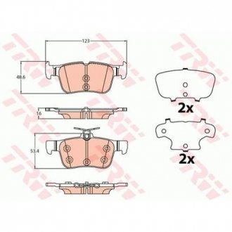 Гальмівні колодки, дискові TRW GDB2133 (фото 1)