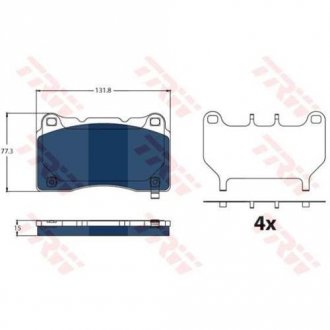 Тормозные колодки, дисковые. TRW GDB2198BTE (фото 1)