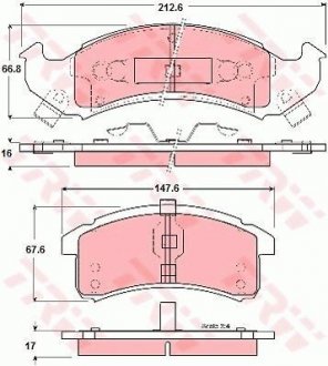 Гальмівні колодки, дискові TRW GDB4000 (фото 1)