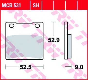 Тормозные колодки TRW MCB531