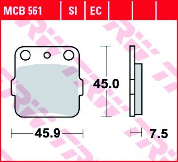 Гальмівна колодка (диск) TRW MCB561EC