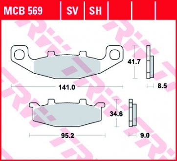 Тормозные колодки TRW MCB569