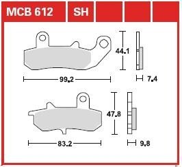 Гальмівна колодка (диск) TRW MCB612