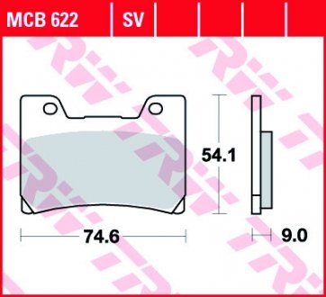 Тормозные колодки TRW MCB622 (фото 1)