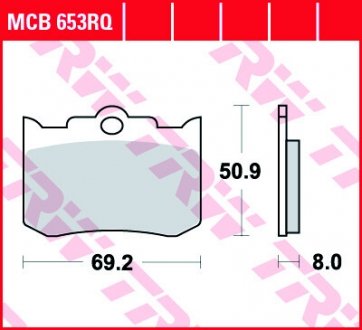 Гальмівна колодка (диск) TRW MCB653RQ