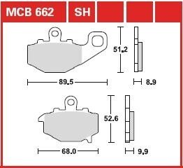 Гальмівні колодки TRW MCB662