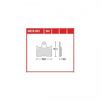 Тормозные колодки TRW MCB691