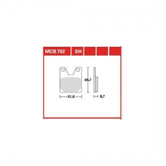 Тормозные колодки TRW MCB702