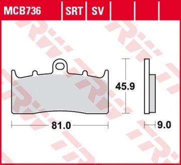 Тормозные колодки TRW MCB736SV