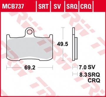 Гальмівна колодка (диск) TRW MCB737SV