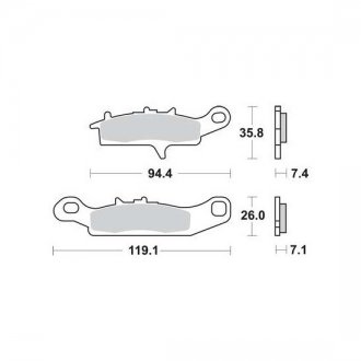 Тормозные колодки TRW MCB757SI