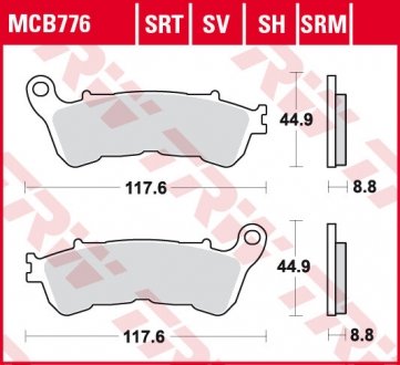 Тормозные колодки скутерные TRW MCB776SRM