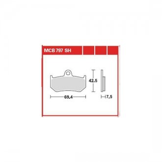 Гальмівні колодки задні TRW MCB797SH