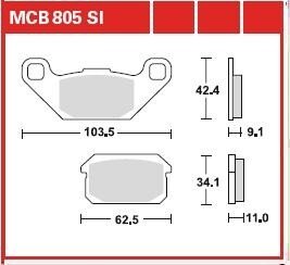 Гальмівна колодка (диск) TRW MCB805SI