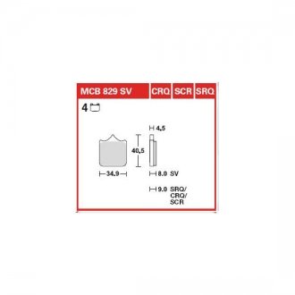 Гальмівна колодка (диск) TRW MCB829CRQ
