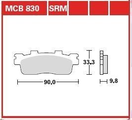 Гальмівна колодка (диск) TRW MCB830SRM