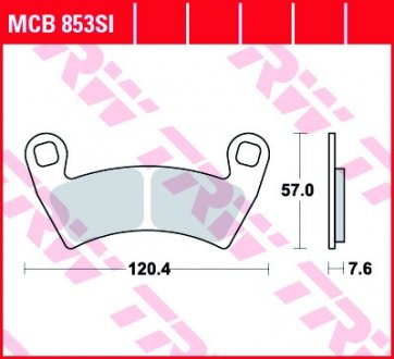 Гальмівні колодки TRW MCB853SI