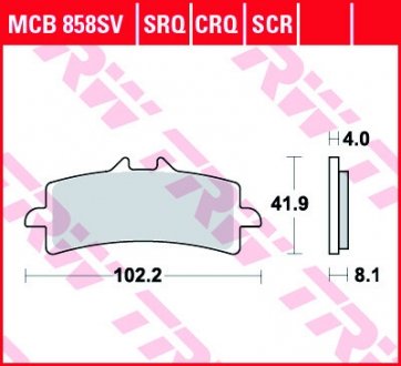 Гальмівна колодка (диск) TRW MCB858SV