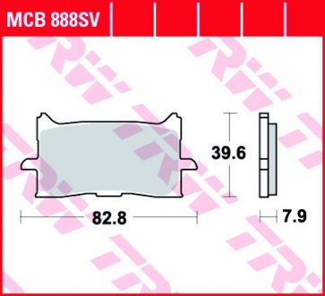 Тормозные колодки TRW MCB888SV