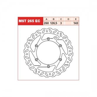 Гальмівний диск TRW MST265EC