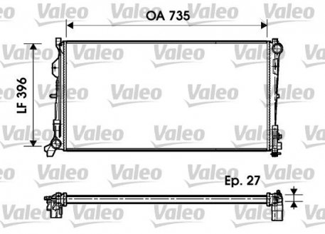 Радиатор охлаждения Valeo 732956