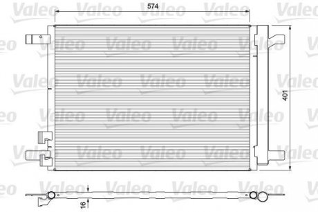 Конденсатор кондиционера AUDI A3, SKODA Octavia, VW Golf VII Valeo 814375 (фото 1)