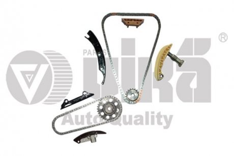 Комплект ланцюга ГРМ з планками та зірочками VW Golf (99-05),Passat (05-10,11-14), VIKA 11091800401 (фото 1)