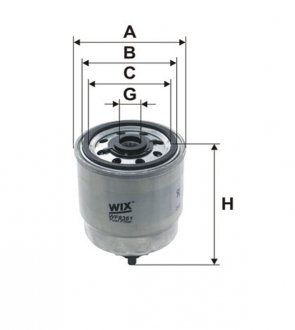 Фільтр паливний (вир-во) WIX FILTERS WF8361 (фото 1)